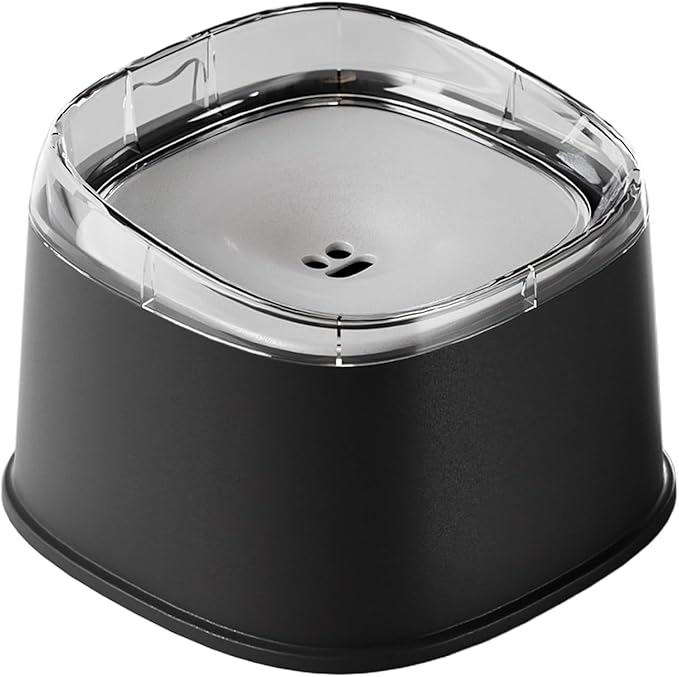 Spill Proof Dog Bowl, Slow Drinking Pet Dish, 2000ml Large Capacity Water Dispenser with Material, Puppy Kitten for Hydration Tool, Indoor Outdoor Accessory Stable Design, Travel Gear for Home Vehicle