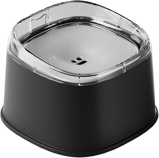 Spill Proof Dog Bowl, Slow Drinking Pet Dish, 2000ml Large Capacity Water Dispenser with Material, Puppy Kitten for Hydration Tool, Indoor Outdoor Accessory Stable Design, Travel Gear for Home Vehicle