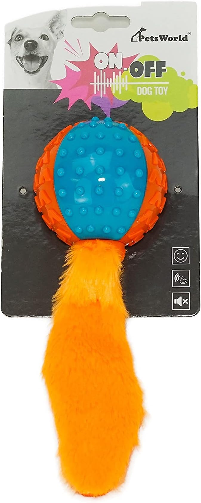 PETSWORLD Non-Toxic TPR Squeaky Dog Ball for Aggressive chewers, Fetch Balls for Dogs for Small, Medium and Large Dogs