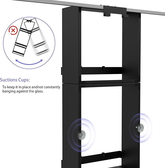 Over the Door Shower Caddy Hanging, 3 Tier Stainless Steel Hanging Shower Caddy with 8 Hooks & 4 Suction Cup, Bathroom Organizers and Storage Rack, Bathroom Decor Shelves Holds Shampoo, Towel - Black
