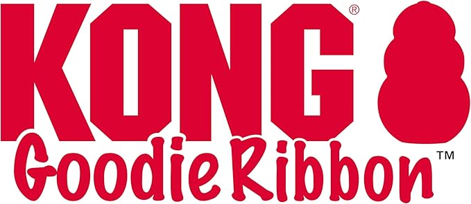KONG Goodie Ribbon - Stuffable Natural Rubber Dog Toy - with Four Fillable Goodie Grippers for Enrichment Play - Bone-Shaped Chew Toy - for Small Dogs