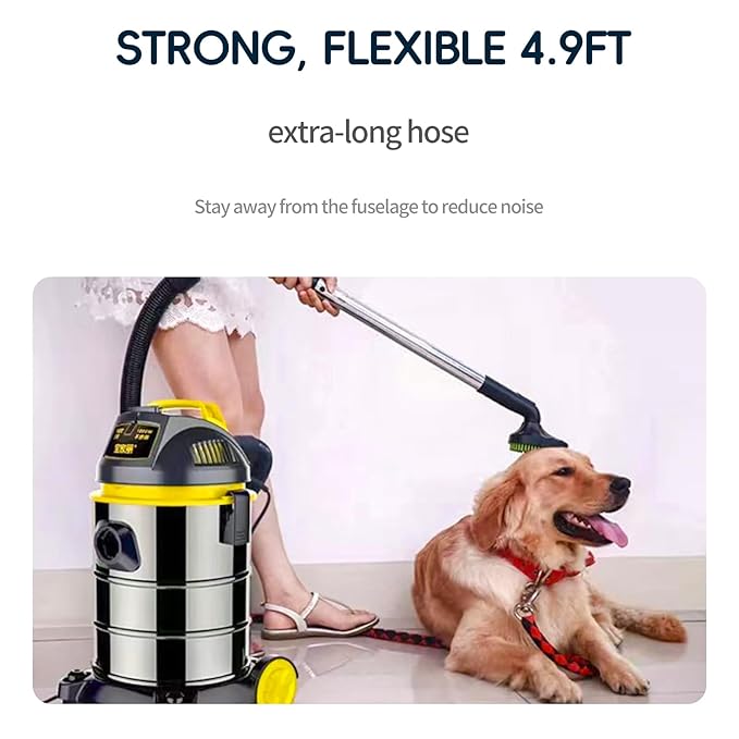 Pet Grooming Kit: Dog Brush Vacuum Attachment, Cat Brush with 1-1.5" Shedding Brush with 1m Extension Tube for Home Cleaning,Compatible with Most Round Vacuum Cleaners