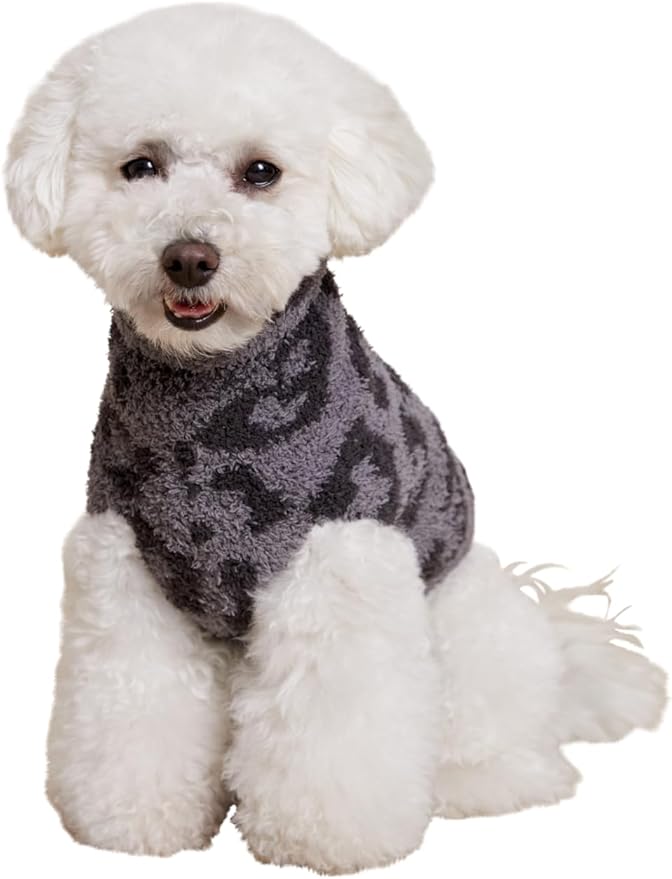 Barefoot Dreams® CozyChic® Barefoot in the Wild Pet Sweater, Graphite-Carbon, X-Large