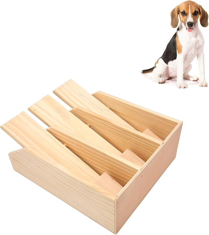 Pssopp Dog Puzzle Foraging Toys, Fun Interactive IQ Training Pet Wooden Foraging Toy Interactive Feed Game Toys Dog Puzzle Toy for Dogs Cats Pets