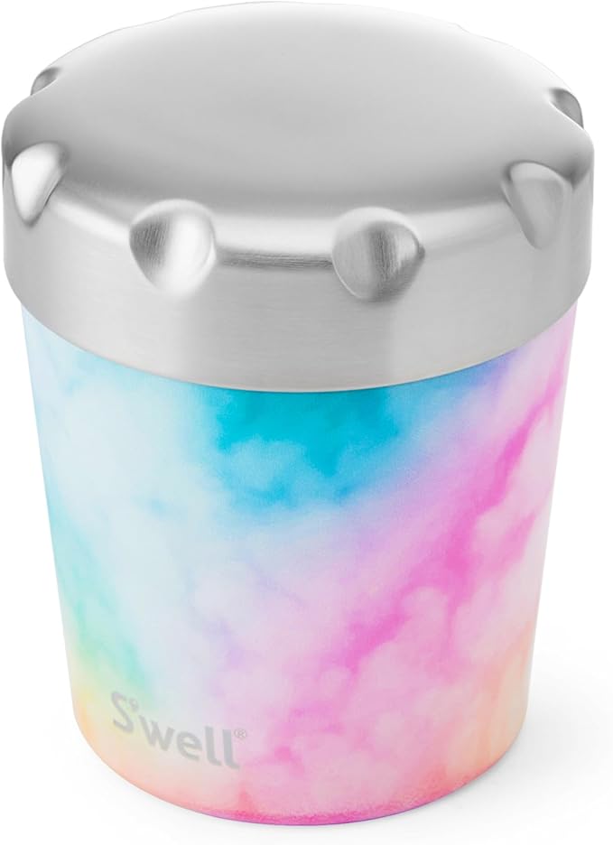 S'well Stainless Steel Ice Cream Chiller, 16oz, Candy Cloud, Triple Layered Vacuum Insulated Container Keeps Ice Cream Frozen For Up To Four Hours, BPA Free