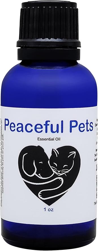 The Cat's MeWow Peaceful Pets Calming Essential Oil - Natural Stress Relief & Anxiety Relief for Cats & Dogs - Drug-Free Calming Solution