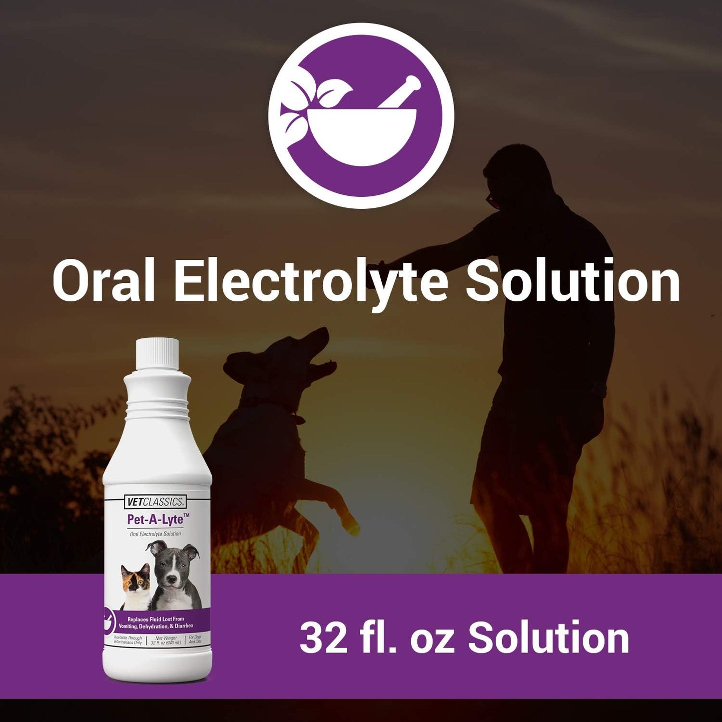Classics Pet-A-Lyte Oral Electrolyte Solution for Dogs and Cats – Helps Replace Fluids Lost from Pet Dehydration, Diarrhea, Vomiting – Replaces Dog Electrolytes – 32 Oz.