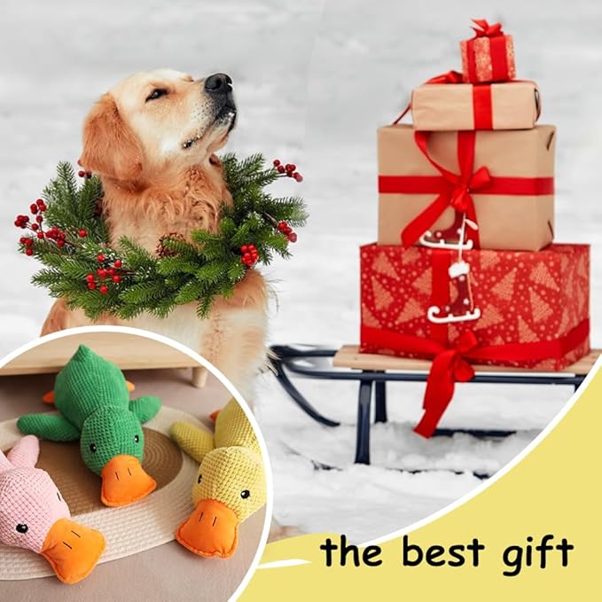2025 Upgraded Dog Toys, New Durable Calming Duck Toys, Dog Toys for Aggressive Chewers with Soft Squeaker, Fun for Indoor Puppies and Senior Pups (2 Pcs, S-8.66 * 9.87in)