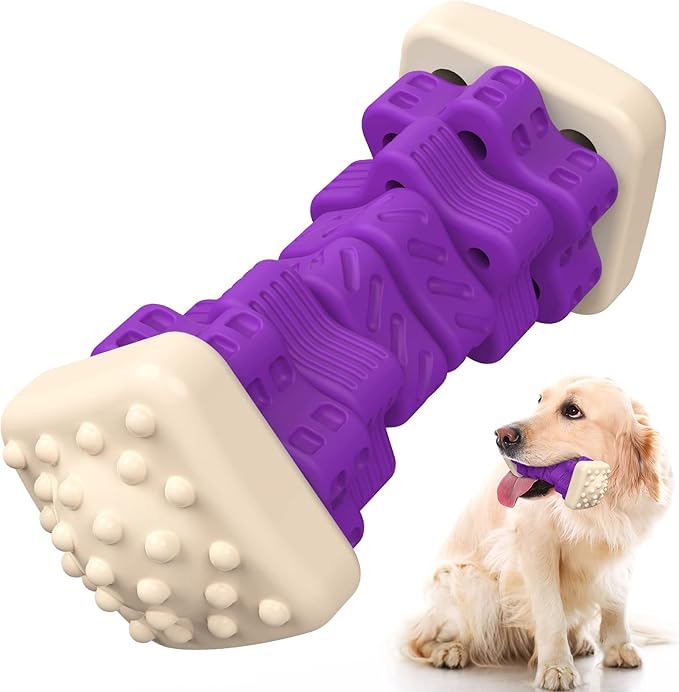 RUXAN Chew Toys for Dogs, Dog Toys Chewers, Chew Toys for Dogs, Tough Interactive Dog Toy, Dog Toys to Keep Them Busy (Purple)