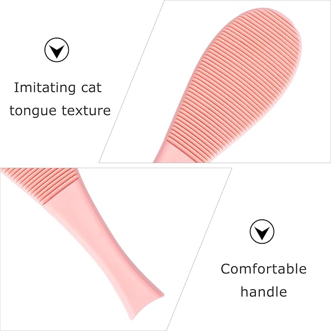 2pcs Cat Comb Hair Remover Fish-shaped Massage Brush with Soft Barbs for Shedding Control, Pet Grooming Tool for Cats, Blue and Pink Set