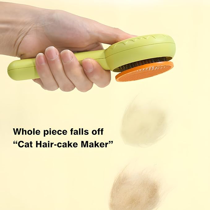 Pet Grooming Brush for Cats and Dogs, Self-Cleaning Sliker Brush for Removes Loose Undercoat, Mats, and Tangled Hair, Shedding Brush for Short or Long Haired Cats/Dogs (Pink-C)