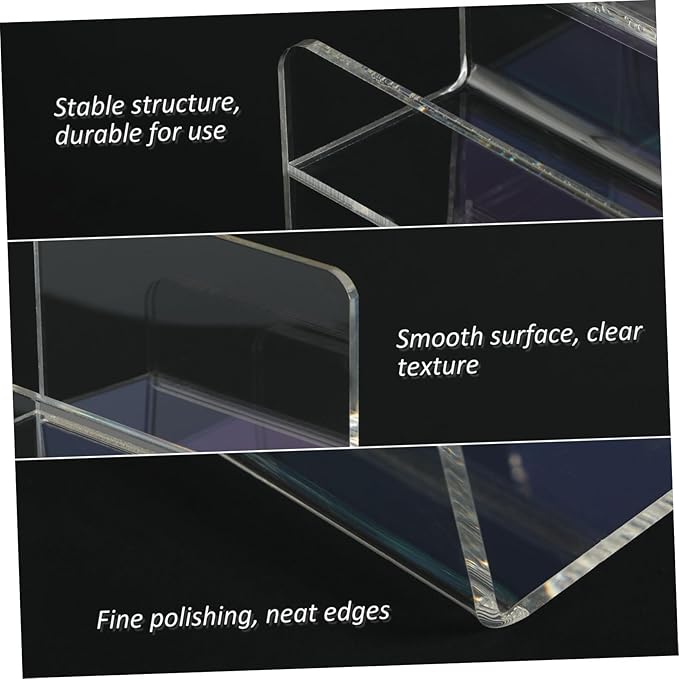 DOITOOL 6- Tier Acrylic Wallet Display Stand Holder, Clear Handbag Purse Display Stand Jewelry Display Riser Purse Handbag Organizer