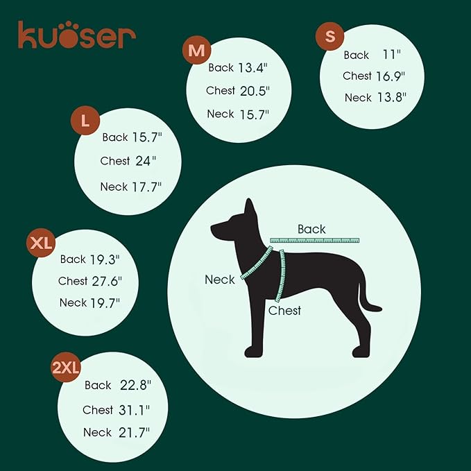 Kuoser Dog Cooling Vest for Large Dogs, Lightweight Doggie Cooler Jacket Breathable Mesh Pet Cooling Shirts Reflective Puppy Cool Harness for Beach, Hiking, Walking Blue XXL