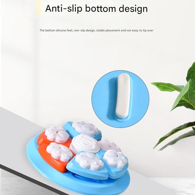Pet Puzzle Thousand Layer Feeding Tray｜Multi-Grid Slow-Feeding Design·Silicone Non-Slip Base·PP Safety Material｜Energy Consumption at Home·Intelligence Training for Cats and Dogs (red)