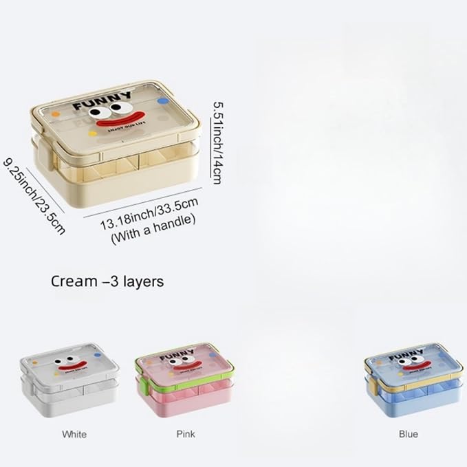 Plastic Storage Organizer for Lego Box Kids Child Toy Stackable Containers with Lids Bins 3 Layers Adjustable Compartments Building Blocks Chest Case (White, Medium 3 Tiers) (Blue)