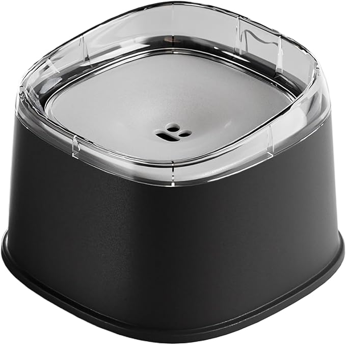 Spill Proof Dog Bowl, Slow Drinking Pet Dish, 2000ml Large Capacity Water Dispenser with Material, Puppy Kitten for Hydration Tool, Indoor Outdoor Accessory Stable Design, Travel Gear for Home Vehicle