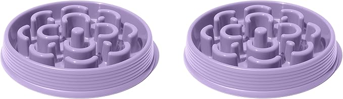 Slow Chow Medallion Polypropylene Slow Feeder - Medium - 3 Cups - Lilac