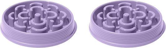 Slow Chow Medallion Polypropylene Slow Feeder - Medium - 3 Cups - Lilac