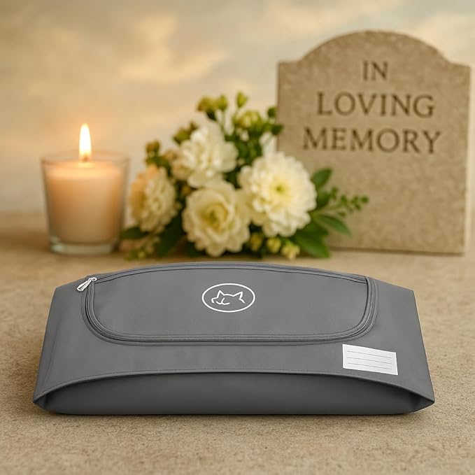 EUTHABAG Snuggle Bag Designed by a Veterinarian The Dignified Pet Cremation & Burial Bag with Kit for a Gentle Goodbye for Border Collie, Beagle, Australian Shepherd and Medium Dogs 3–20 lb (Small)