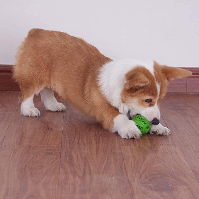 Dog Ball Toy - Interactive Dog Enrichment, Mental Stimulation Treat Embedding Rubber Ball Reduce Boredom (3 inches)