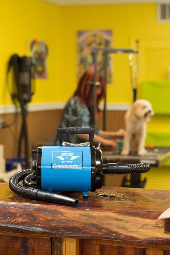METROVAC AFTD-3V Air Force Commander Variable Speed Pet Grooming Dryer Pink | High Velocity Dog Hair Blower 4.0 HP USA