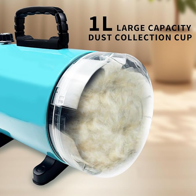 Dog Vacuum & Dryer for Shedding Grooming,5.2HP/ 3800W Dog Grooming Kit,Adjustable Speed and Temperature with 5 Nozzles