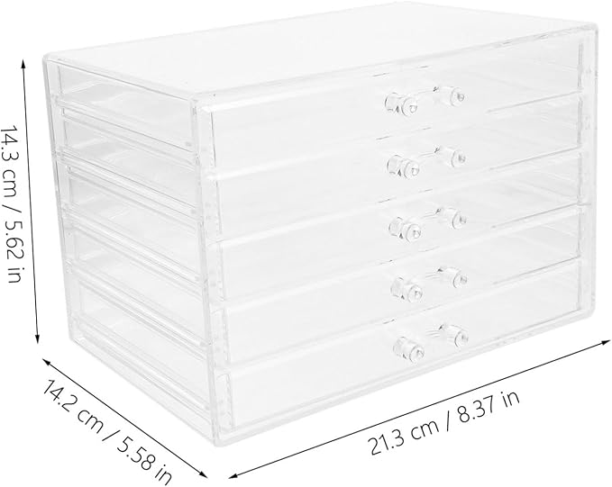 Makeup Organizer Acrylic Jewelry Storage Box for Vanity Desktop Holder for Lipstick Accessories and Jewelry Compact and Stylish Design for Easy Access