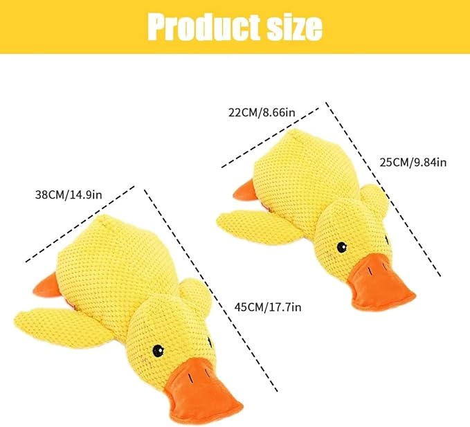 2025 Upgraded Dog Toys, New Durable Calming Duck Toys, Dog Toys for Aggressive Chewers with Soft Squeaker, Fun for Indoor Puppies and Senior Pups (Pink, XL-14.9 * 17.7in)
