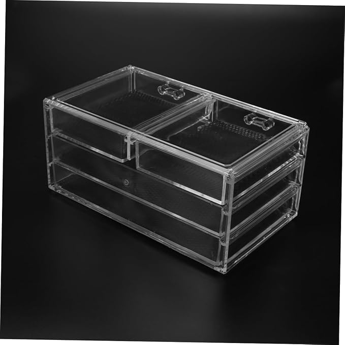 Acrylic Makeup Organizer Desktop Storage Case Tidy Jewelry Box Bins for Cosmetics Large Capacity Desktop Cosmetics Holder