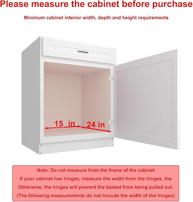 Wooden Pull out Cabinet Organizer 14" W x 21" D x 3.35" H, Heavy Duty Slide Out Drawers Pull-Out Home Organizers for Kitchen Cabinets