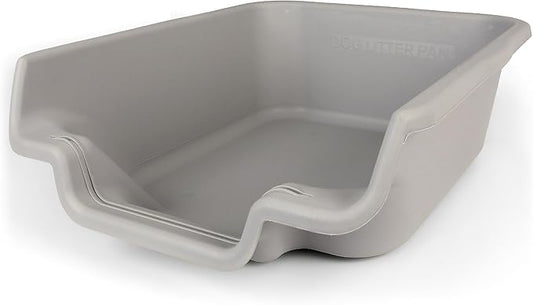 KittyGoHere Senior Cat Litter Box, Jumbo Litter pan, Open Top Low Entrance Kitty Litter Box, Lightweight Low Entry Litters Box, Durable, Made in USA (Misty Gray)