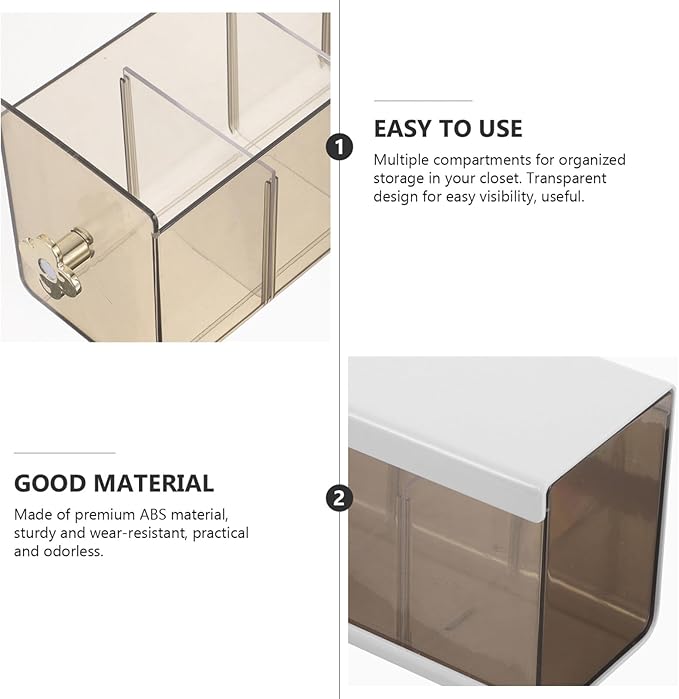Cabilock Wall-mounted Underwear Storage Box Sock Organizer for Closet Practical Hanging Storage Case for Socks and -saving Design Easy to Install and Use