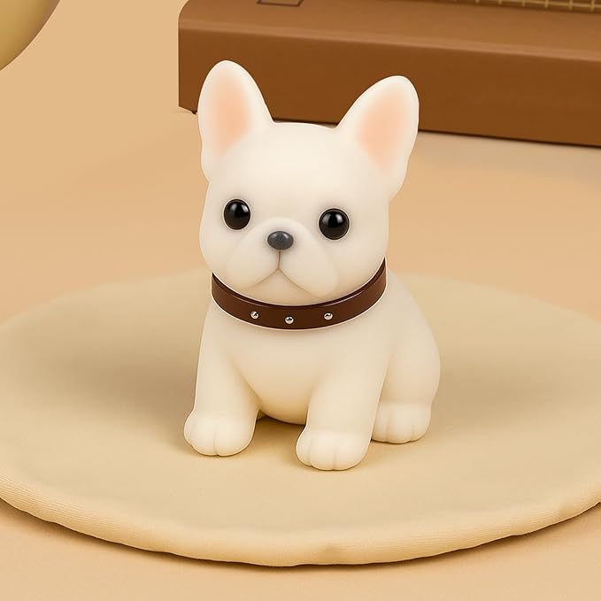 Pure White Taba Squishy Dog,Ultra-Soft and Stress Relief Tada Squishies Toys for Hairless,Small Cute Dog Taba Squishy Kit for Sensory Play,Animals Stress-Relief Toys for Kids and Adults