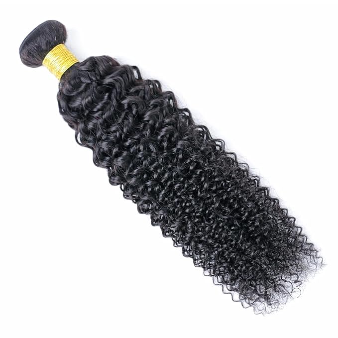 Selina 12 Inch Curly Human Hair Bundles Unprocessed Remy Hair Extensions for Women Brazilian Virgin Hair 100g/Pack Singel Bundle Natural BlacK Color