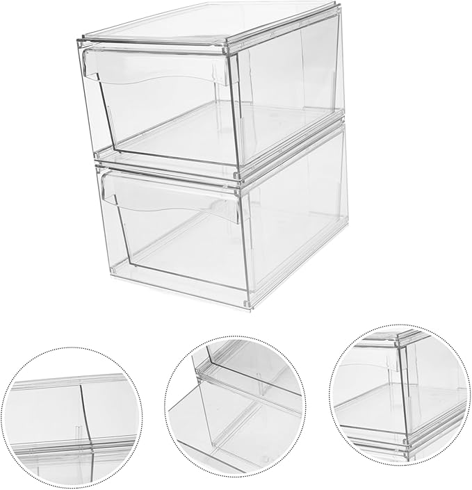 Space-saving Acrylic Cosmetic Box Drawer Makeup Organizer for Bathroom Desk Organizer Storage Bins