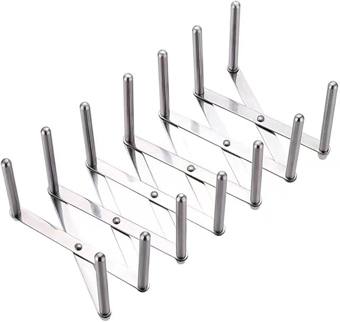 Pot Lid Organizer Pot Lid Holder Adjustable Pot Lid & Plate& Pans multipurpose Organizer Rack Holder Stainless Steel Dish Plate Drying Rack
