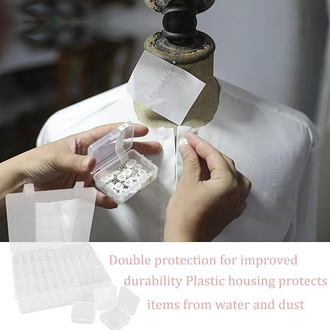 62 PCS Bead Organizer Box Mini Clear Storage Boxes Plastic Bead Storage Boxes for Tiny Mill Hill Beads, Bracelet Making, Small Parts