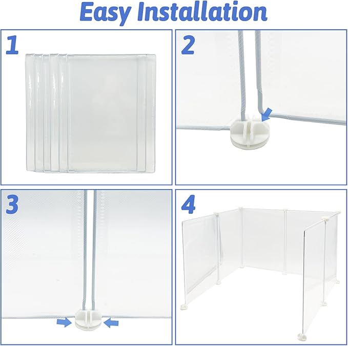 VCEPJH Extra Large Cat Litter Box Enclosure Splash Guard L24xW22.8xH15.7 in DIY Pee Shields for Litter Box Easy to Clean(Cat Litter Pan Not Included)