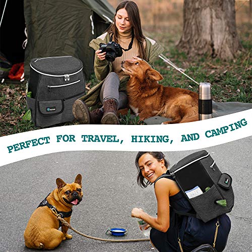 PetAmi Dog Travel Backpack 27L Airline Approved Pet Supplies Bag, Dark Gray - Image 7