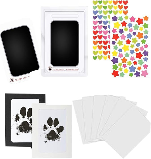 PERZUMI Paw Print Kit for Dogs, 2 Pack, Inkless Clean Touch 2.3×3.7 in, Paw Print Kit for Dogs and Cats, Mess-Free for Puppies Kittens Pet Memorial
