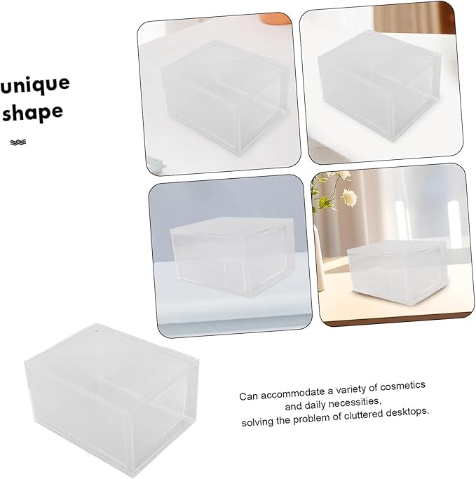 TEHAUX 3pcs Stackable Makeup Organizer Storage Bins for Cosmetics Bathroom and Desk Organization Capacity and Easy-