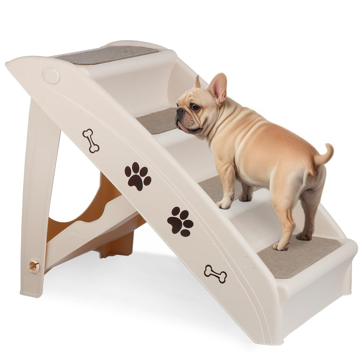 Dog Stairs for High Beds, Foldable Pet Steps Ramp | Pet Essentials - Image 1