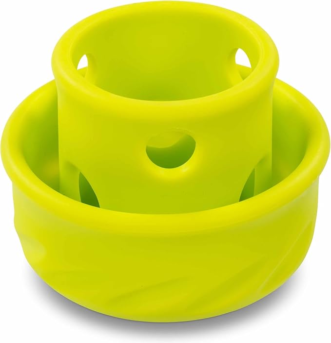 Messy Mutts Totally Pooched Puzzle 'n Play Mushroom | Stuffable Treat Toy for Dogs |Durable TPR | 3.25”” x 2.5” (Small) Dog Toy | Green