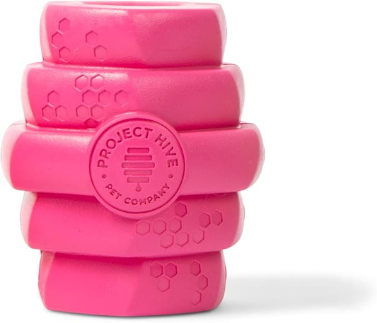 PROJECT HIVE ·PET COMPANY· - Wild Berry Scented - Hive Chew Toy for Large Dogs - Dog Chew Toy for Large Breeds - Floats in Water - Durable and Tough - Made in The USA