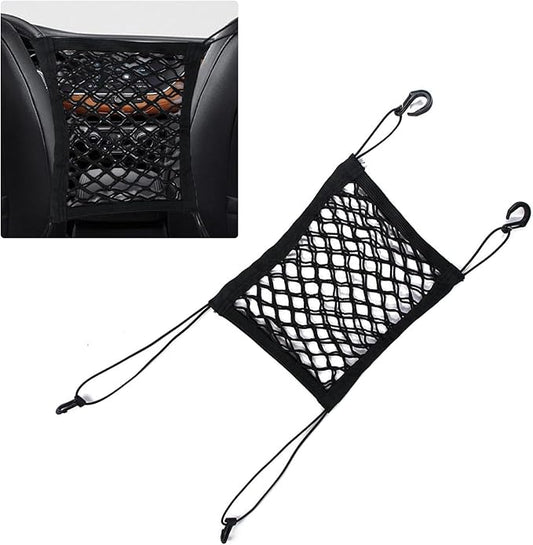 Black Car Pet Barrier Net, Double Layer Design, Universal Car Seat Divider for Most Cars, SUVs, Trucks