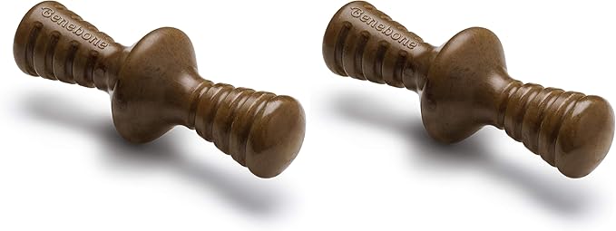 Benebone Zaggler Rolling Dog Chew Toy for Aggressive Chewers, Real Bacon, Made in USA, Medium (Pack of 2)