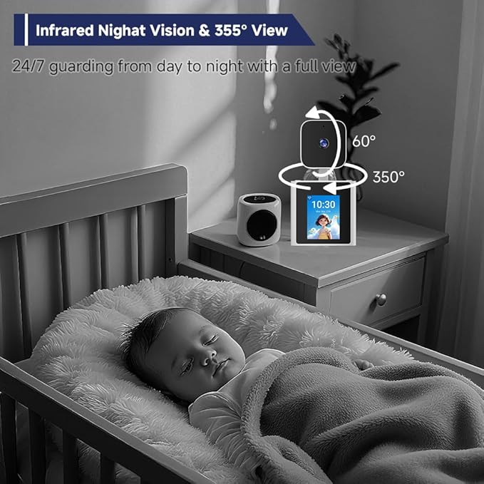 Two Way Video Home Security Camera Indoor,1080P Dog Pet Camera,Video Baby Camera,Monitor for Baby/Elderly/Nanny/Pet/Dog with Phone App,360 Pan-Tilt,Night Vision