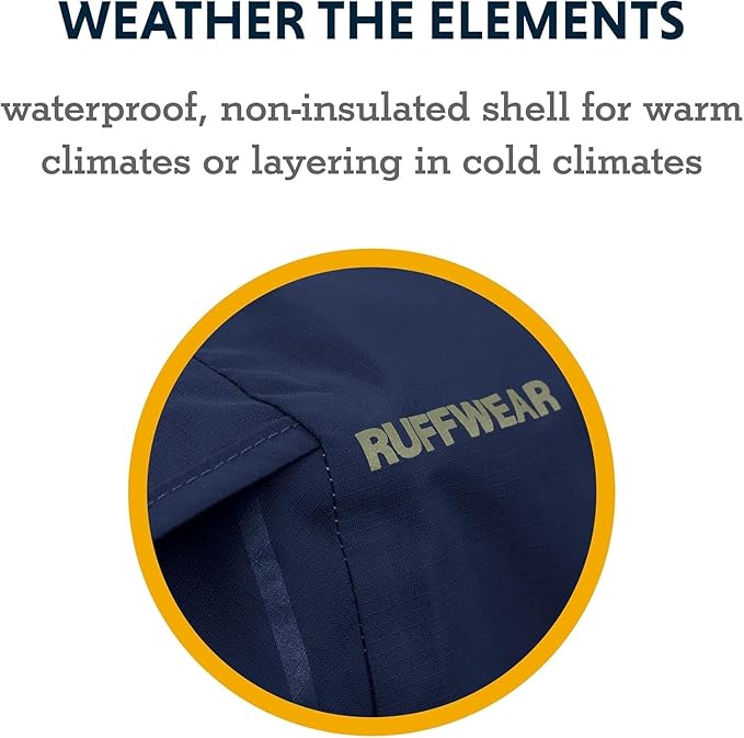 Ruffwear, Sun Shower Dog Raincoat, All-Weather Jacket, Waterproof, Windproof & Lightweight, Earth Brown, XX-Small
