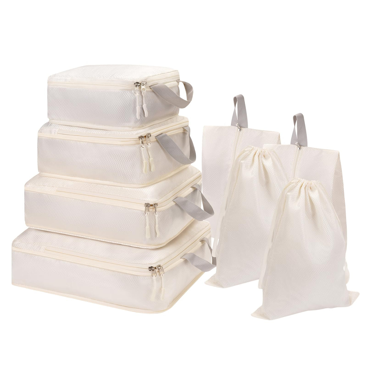 8 Set Packing Cubes for Travel with Shoe & Dirty Clo | Travel Essentia - Image 1