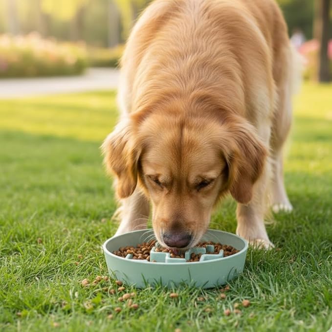 Sustainable Dog Slow Feeder Bowl – 11.8 OZ (350 ML) | Eco-Friendly Material, Dishwasher Safe | Suitable for Dry and Wet Food | Durable and Easy to Clean | Mint Green